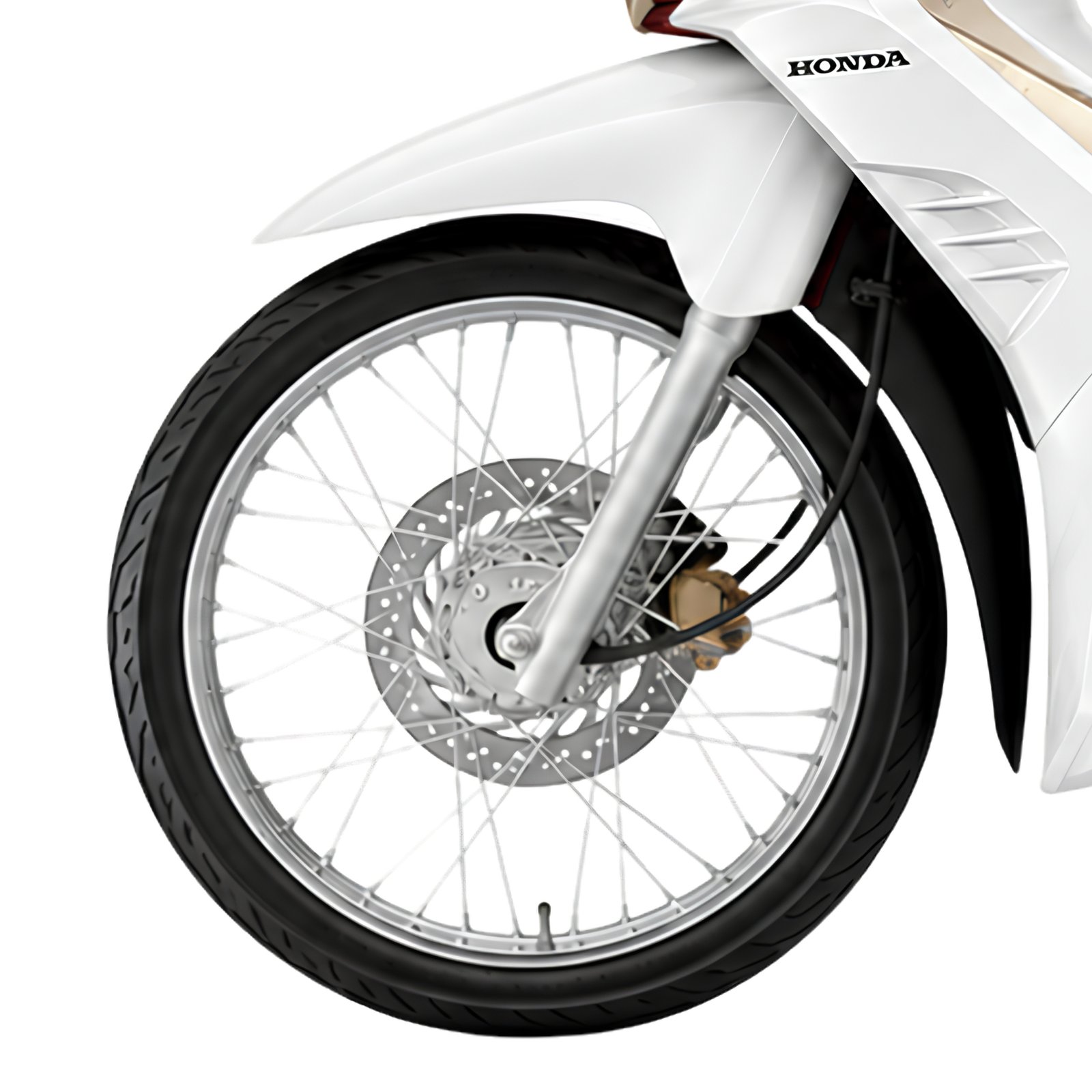 Gold-Colored Disc Brake Caliper ของ Honda Wave 110i AT ปี 2010