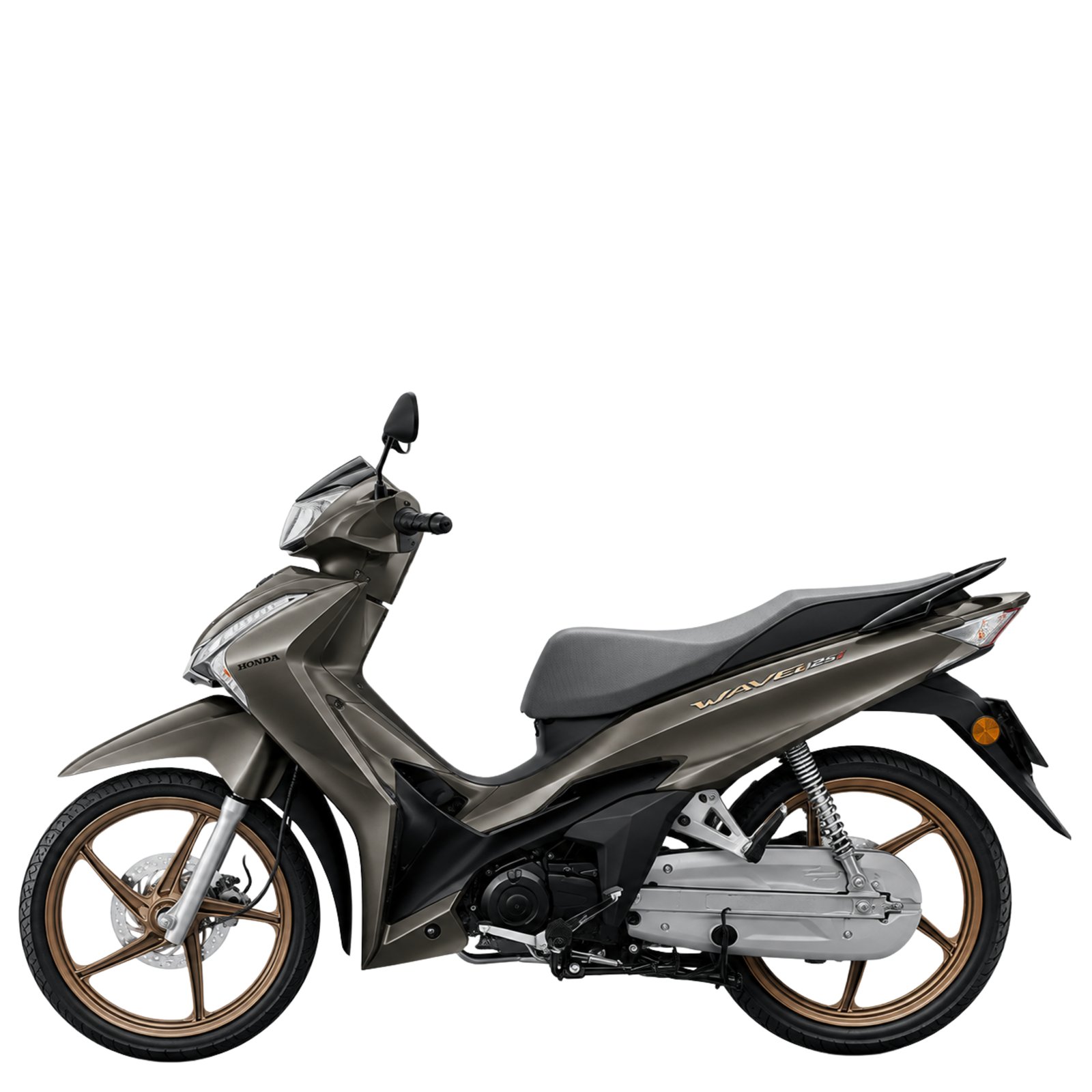 Wave 125i รุ่นล้อแม็ก กุญแจรีโมต ปี 2026 สีน้ำตาล ดำ