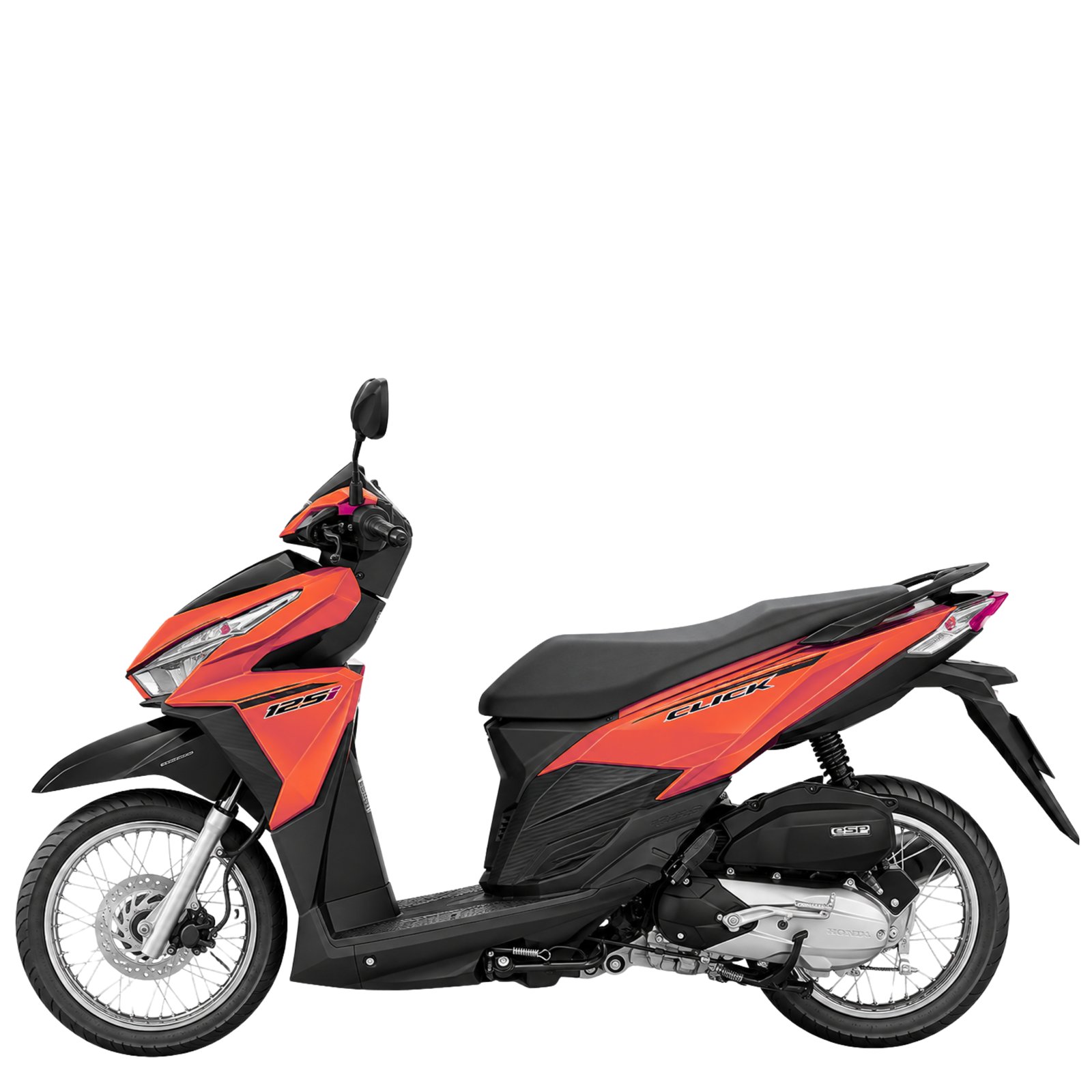 Honda Click 125i รุ่นล้อซี่ลวด ปี 2016 สีส้มดำ