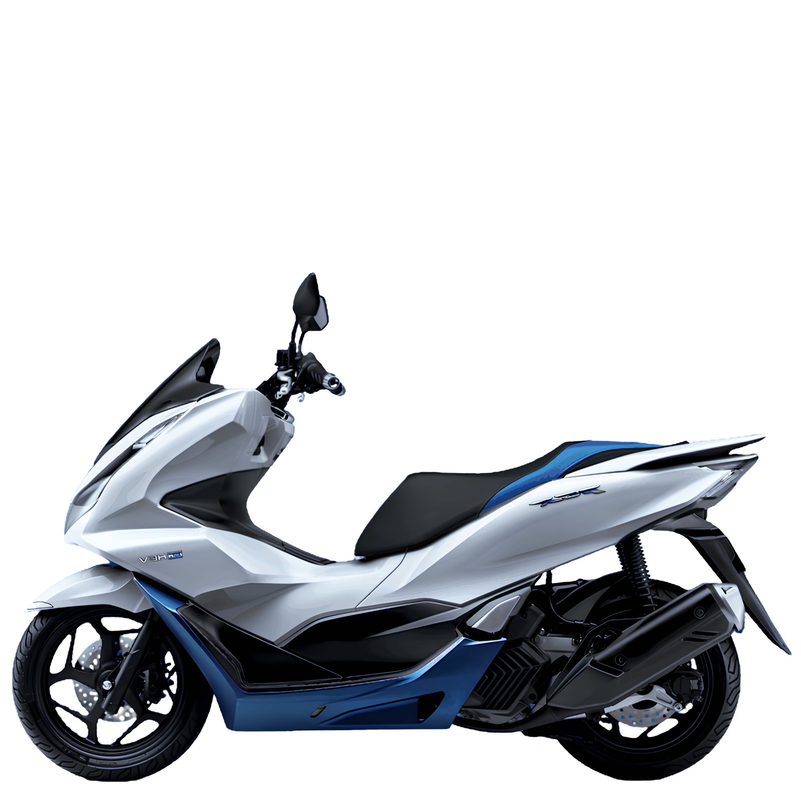 Honda PCX 160 2021 รุ่น eHEV สีขาว - น้ำเงิน (White - Blue)