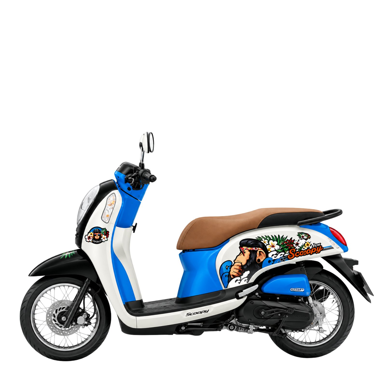 Honda Scoopy i รุ่น Active Boy ปี 2013 สีขาวน้ำเงิน