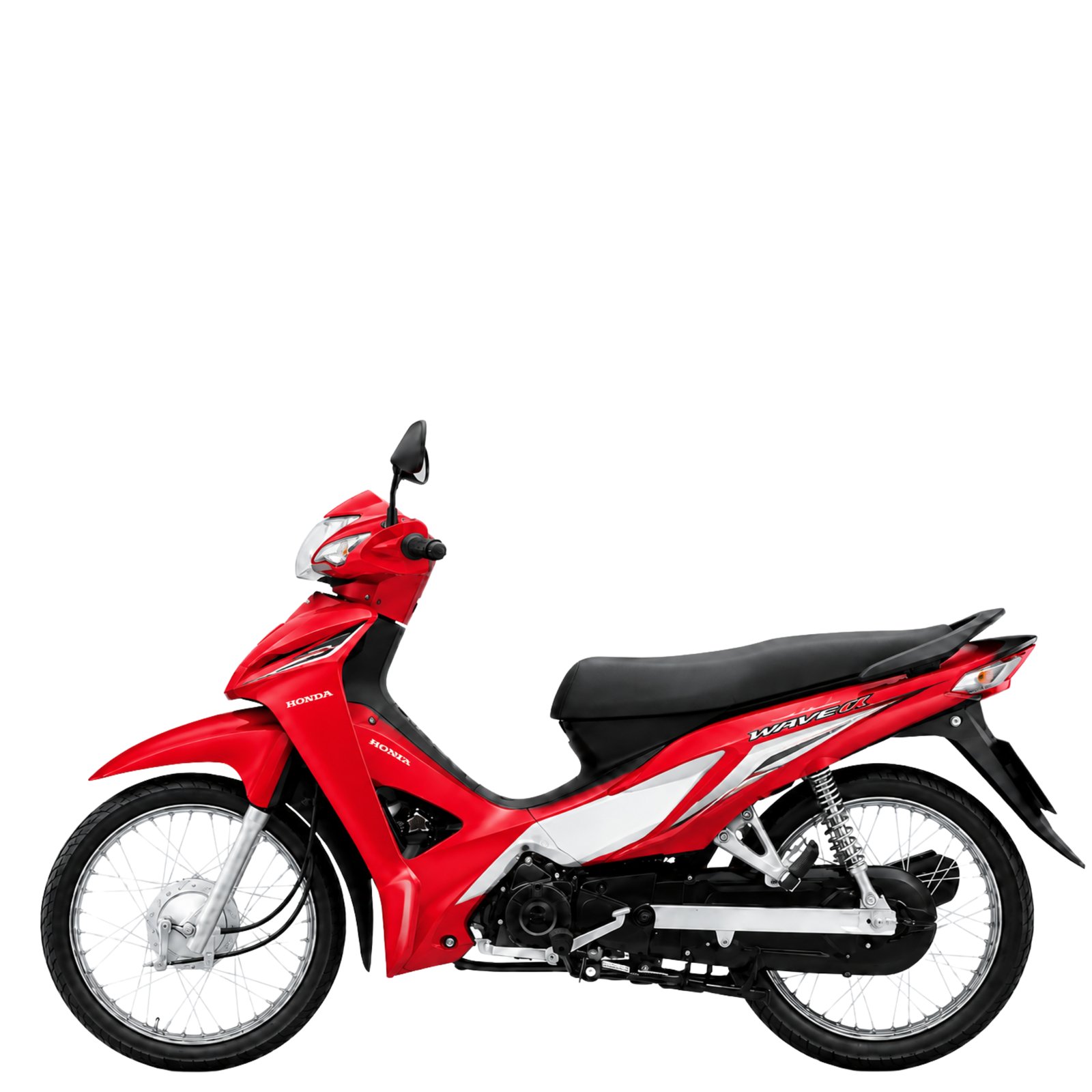 Honda-Wave-110i-รุ่นล้อซี่ลวด-ดิสก์เบรกหน้า-สตาร์ทมือและเท้า-2013-สีแดง-ขาว
