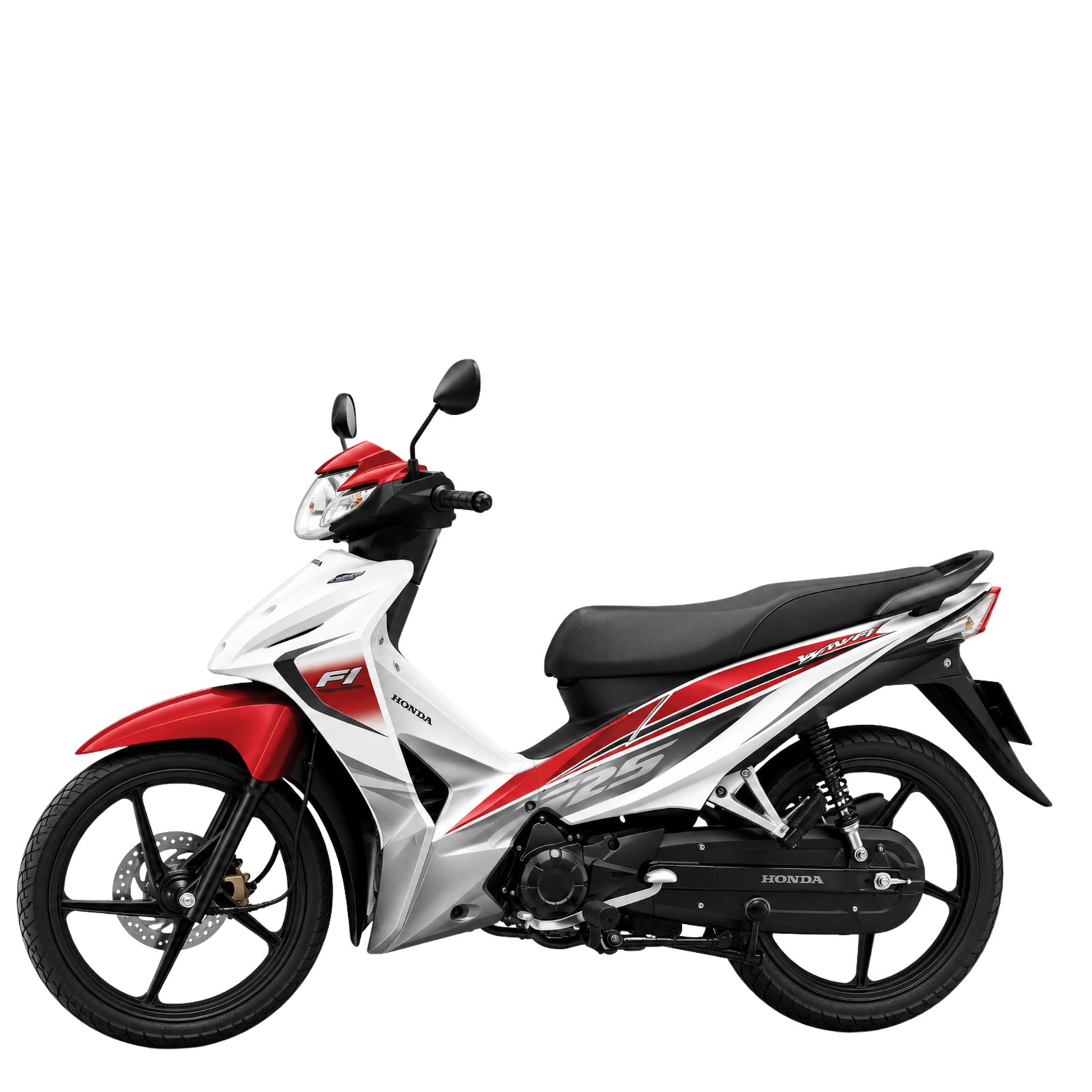 Honda Wave 110i รุ่นล้อแม็กสตาร์ทมือ ดิสก์เบรกหน้า ปี 2014 สีขาวแดง