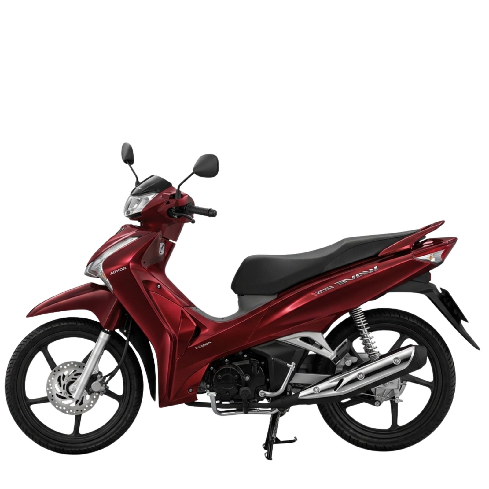 Honda-Wave-125i-2022-รุ่นสตาร์ทมือ-ล้อแม็ก-สีแดง-เทา-Burgundy-Red-
