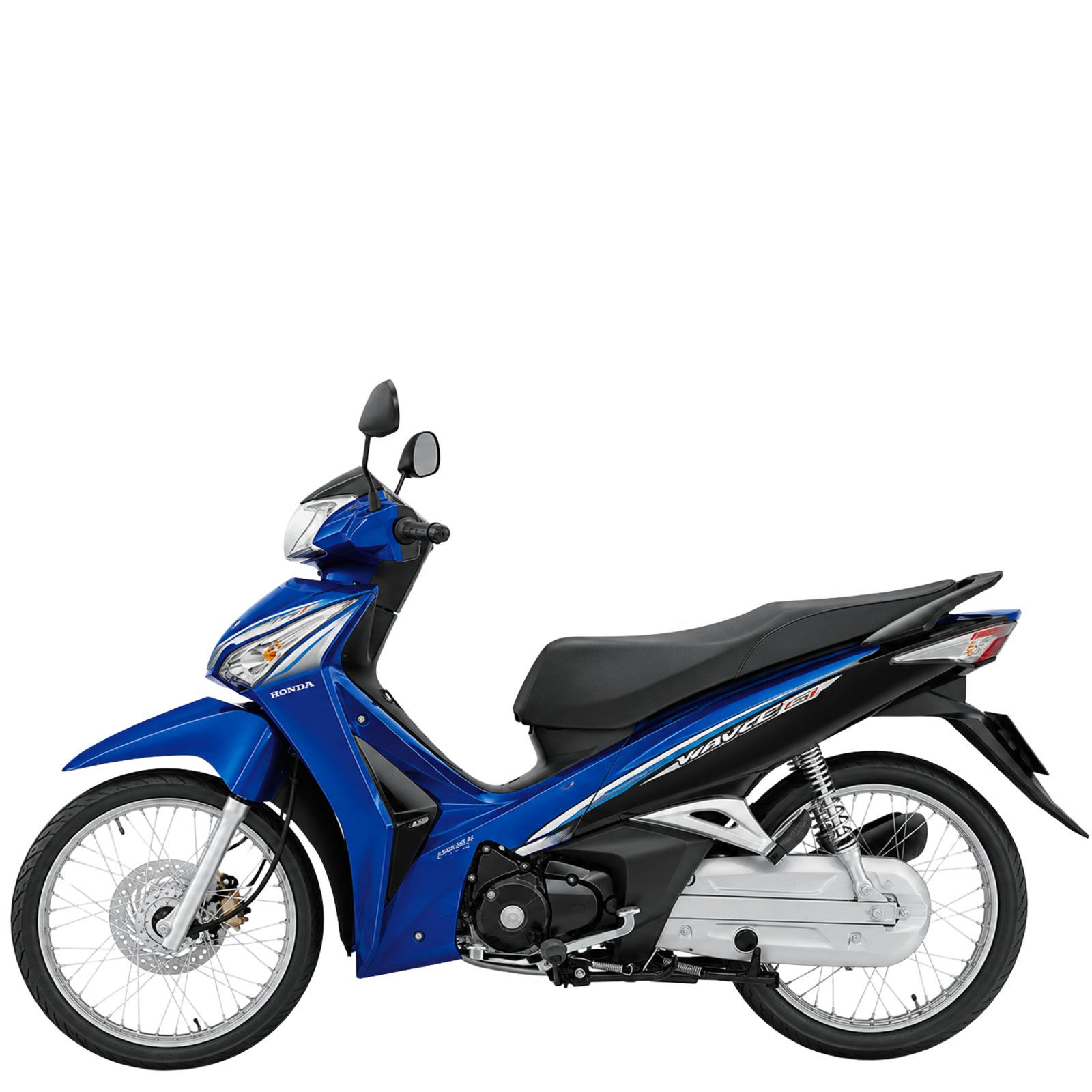 Honda Wave 125i รุ่นล้อซี่ลวด สตาร์ทมือ/เท้า ปี 2015 สีน้ำเงินดำ