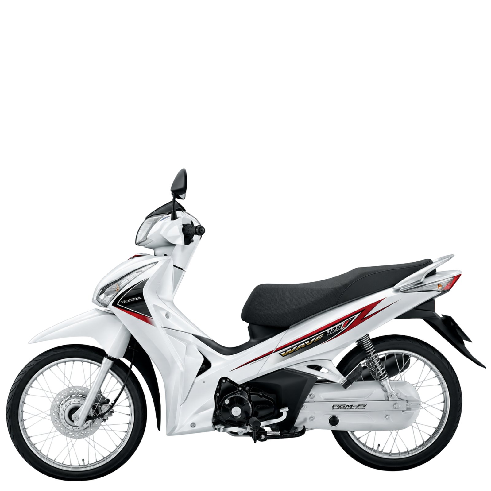 Honda Wave 125i รุ่นสตาร์ทมือ ล้อซี่ลวด ปี 2014 สีขาว