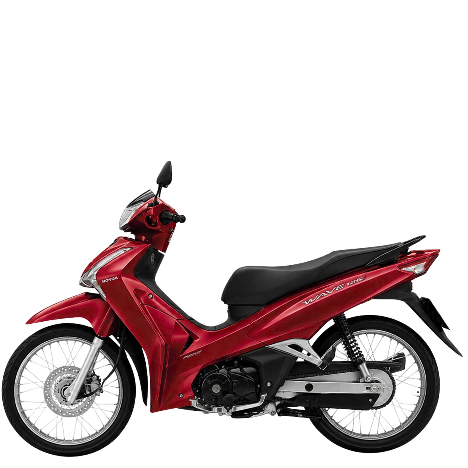 Wave 125i รุ่นสตาร์ทมือ ล้อซี่ลวด ปี 2024 แดง ดำ