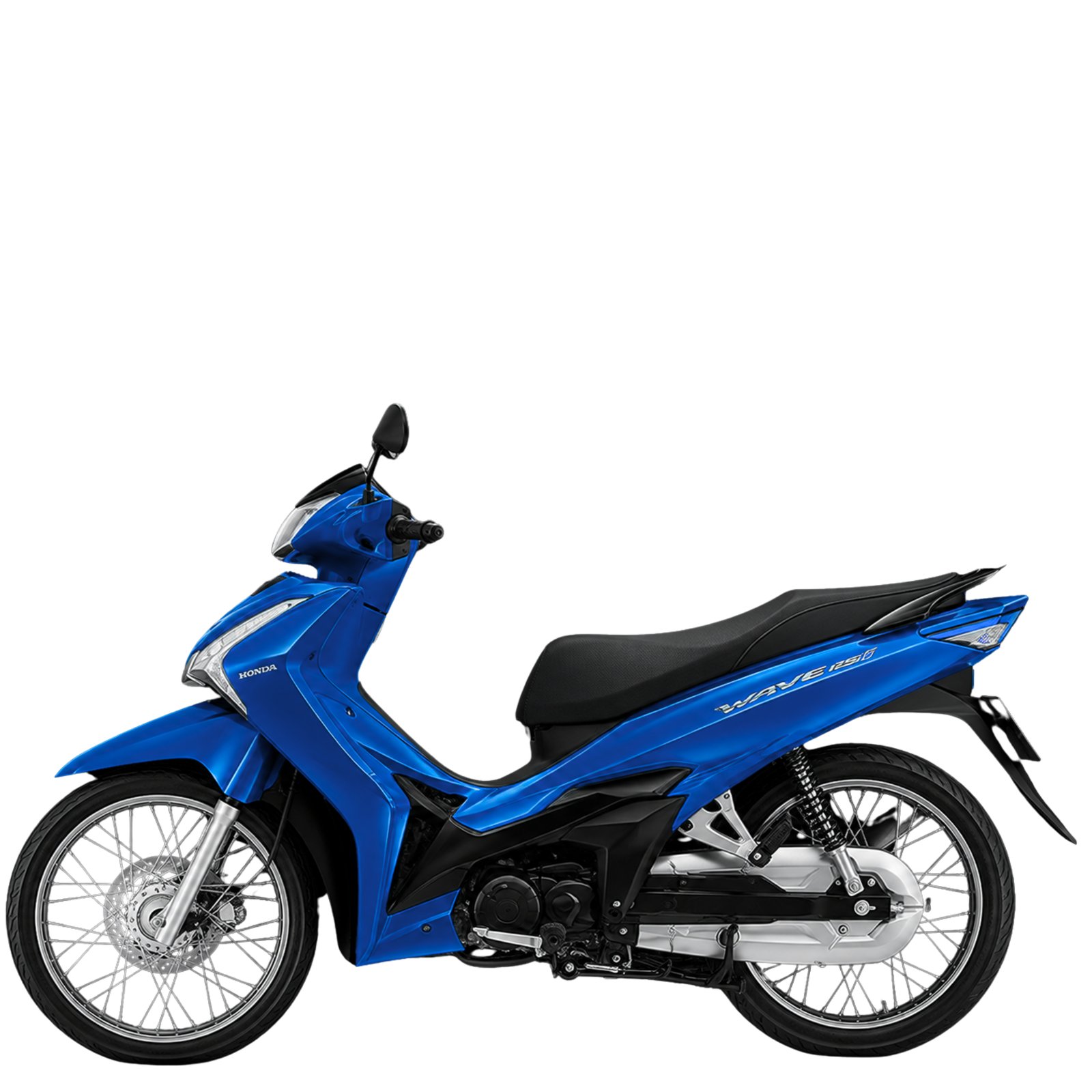 Wave 125i รุ่นสตาร์ทมือ ล้อซี่ลวด ปี 2025 สีน้ำเงิน ดำ