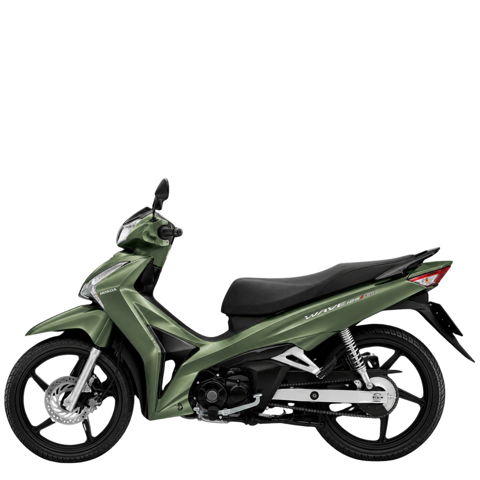 Wave 125i รุ่นสตาร์ทมือ ล้อแม็ก ปี 2025 สีเขียว ดำ
