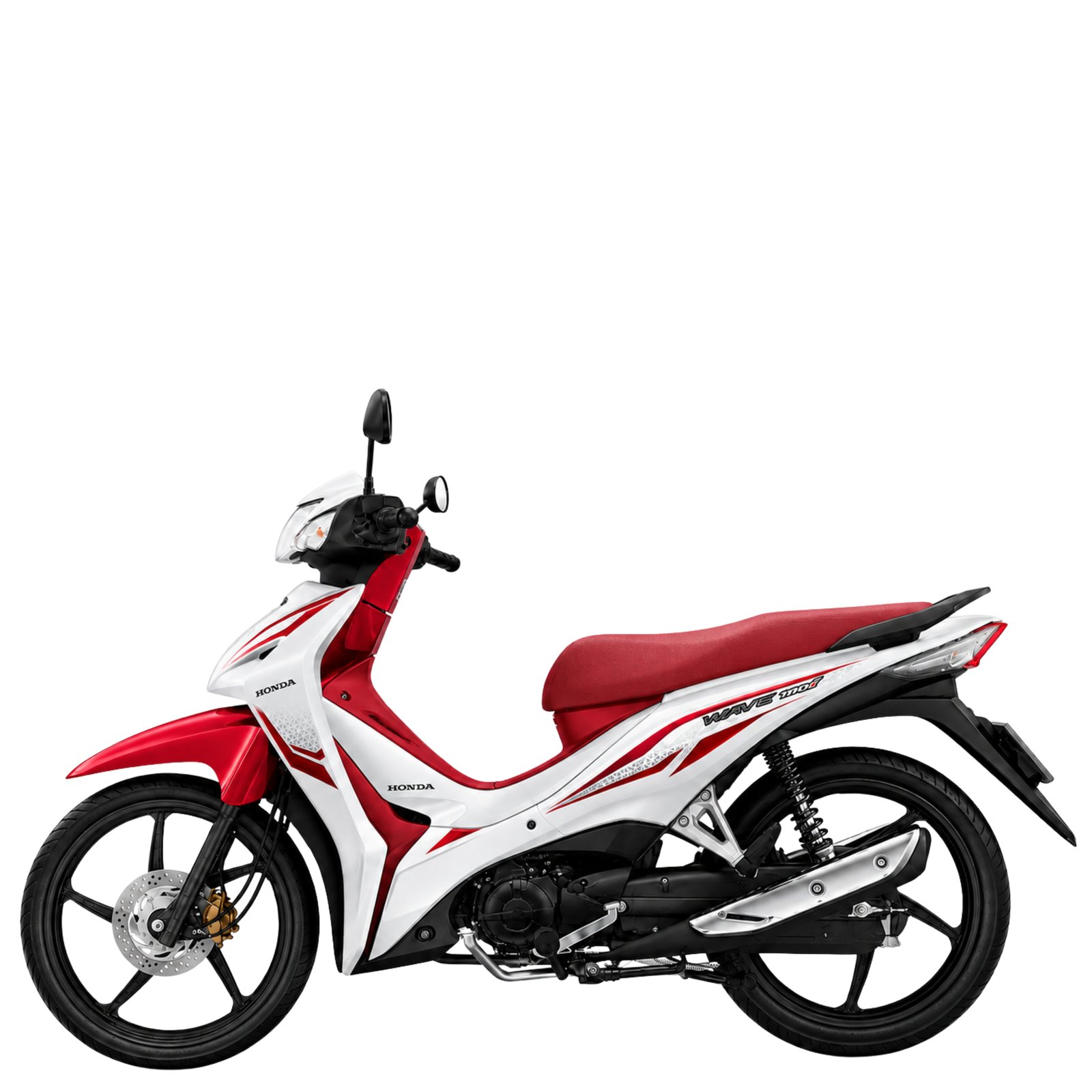 Wave 110i รุ่นสตาร์ทมือ ดิสก์เบรกหน้า ล้อแม็ก ปี 2023 สีขาวแดง