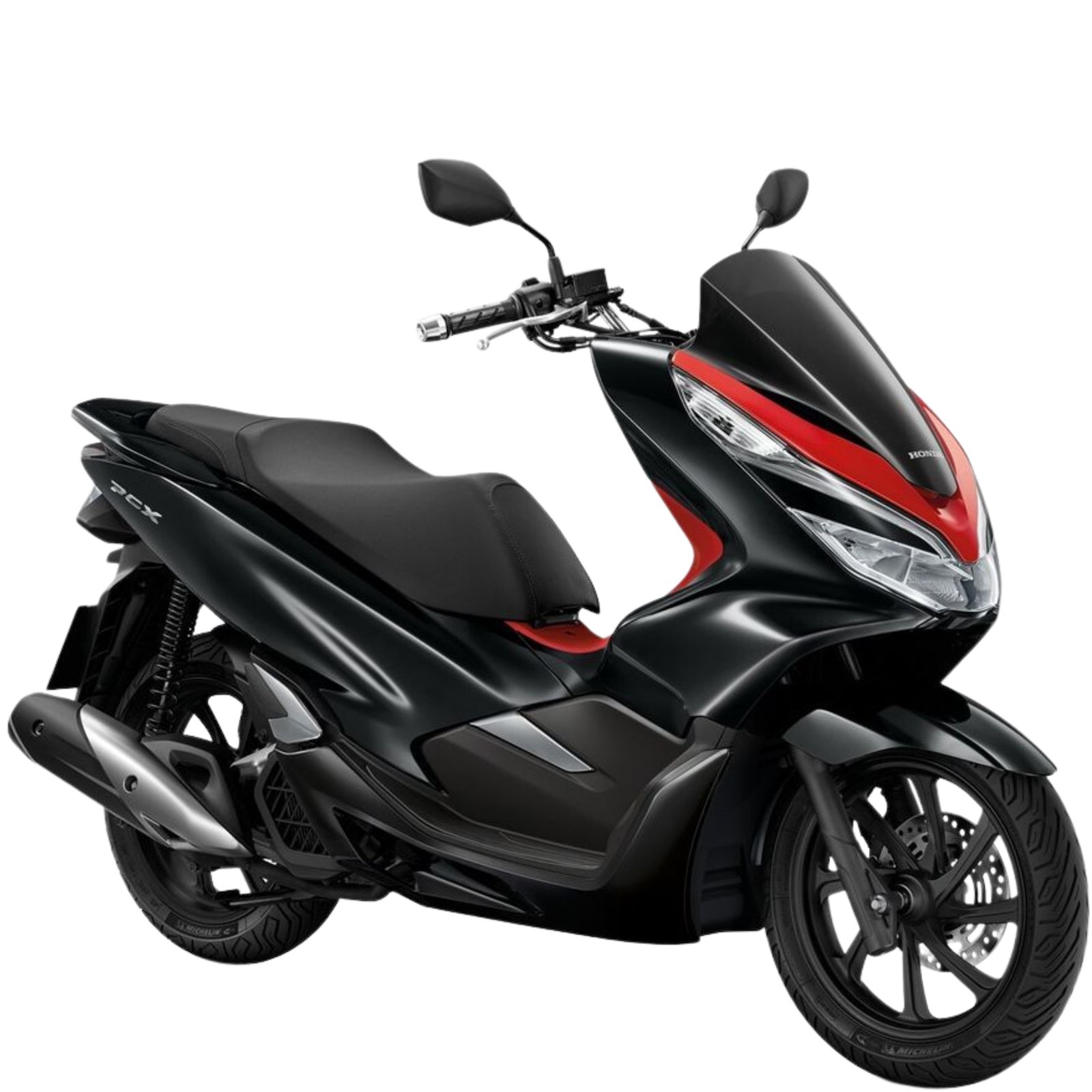 มอเตอร์ไซค์ Honda PCX150 2020 สี Black-Red (ดำ-แดง) ล้อสีดำ