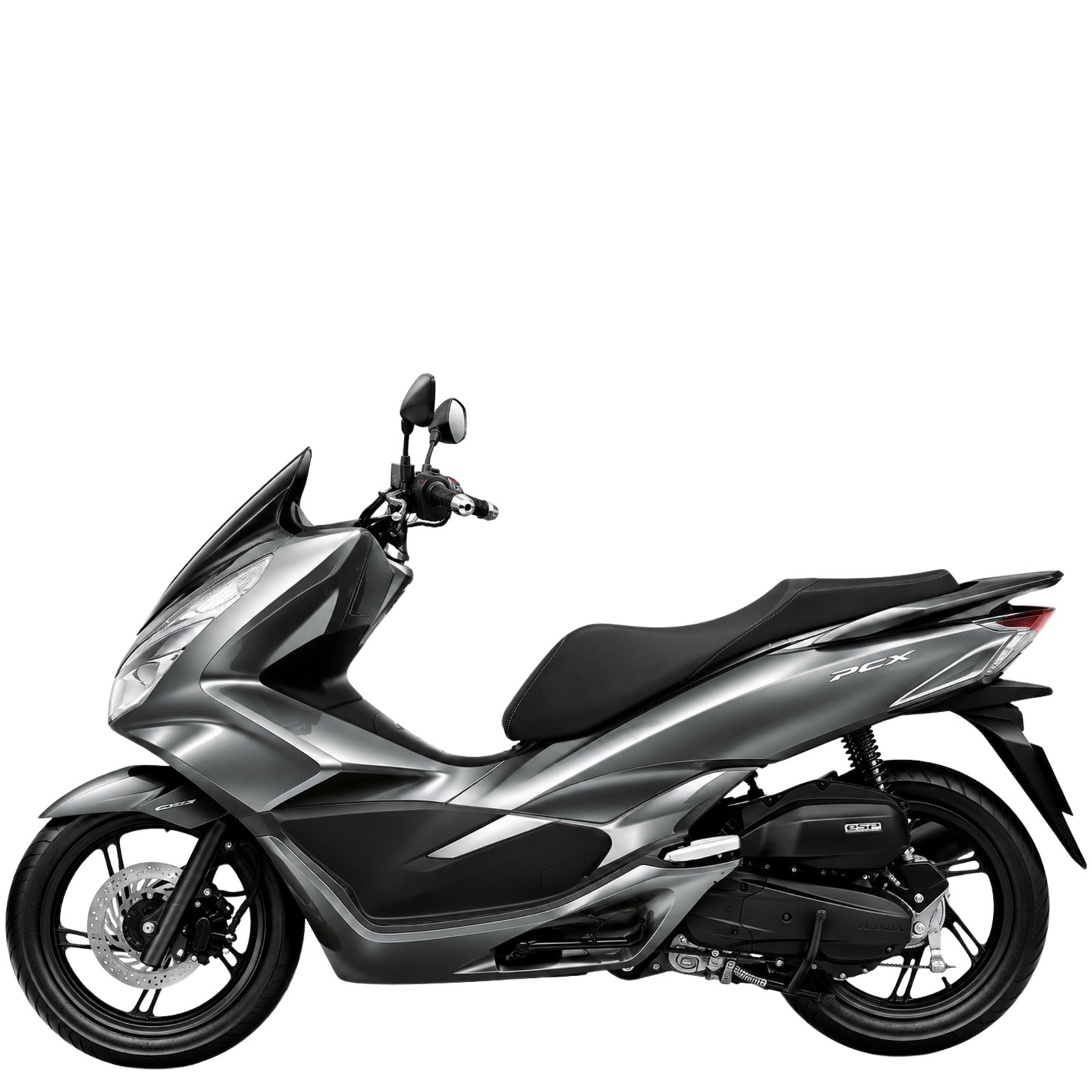 สีรถ Honda PCX 150 ปี 2018 สีเทา-ดำ รุ่น Standard