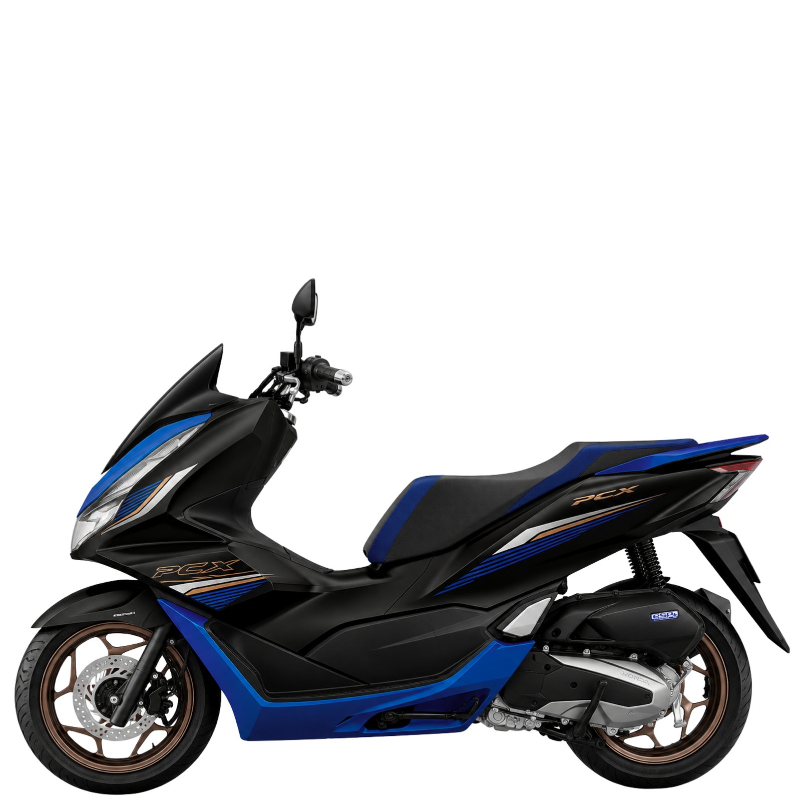 สีรถ Honda PCX 160 รุ่น Midnight Race Edition ปี 2023 สีน้ำเงิน ดำ