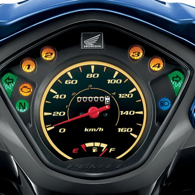 Clear Instrument Cluster with Gear Indicator ของ Honda Wave 110i รุ่นล้อแม็ก ปี 2016