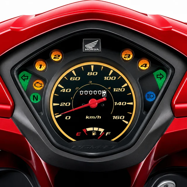 Honda-Wave-110i-2018-รุ่นดรัมเบรกหน้า-สตาร์ทเท้า-ล้อซี่ลวด-Speedo-Meter