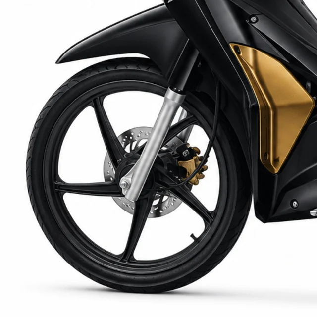 Matte Black Alloy Wheels ของ Honda Wave 125i รุ่นสตาร์ทมือ ล้อแม็ก ปี 2015